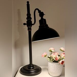 Black Metal Farmhouse Lamps (set of 2)